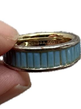 Kendra Scott Gold-Tone Ring with Turquoise dyed magnesite inlay